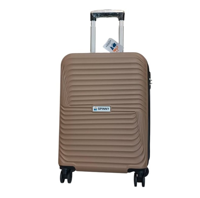 BROWN ABS TROLLEY BAG